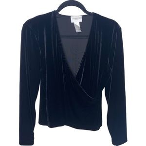 LIZ Claiborne - Blouse - Long Sleeve - Black - Ultra Soft - Women’s L